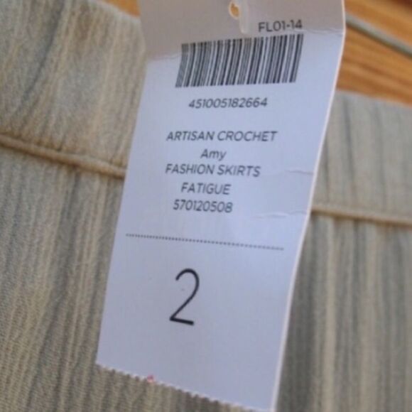 NWT Army Green Long Skirt - Picture 6 of 6